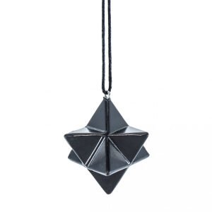 Wisiorek z szungitu, gwiazda Merkaba