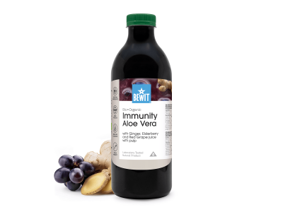 Aloe Vera Immunity żel z miąższem, BIO RAW