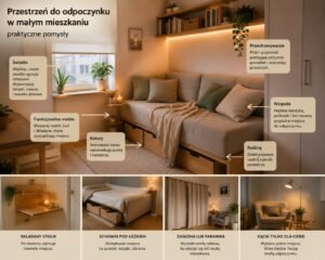 Przestrzeń do odpoczynku w małym mieszkaniu: praktyczne pomysły