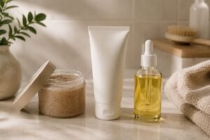 Peeling, balsam, olej: jak ułożyć prostą pielęgnację ciała